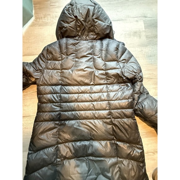 Lole Women's Dark Grey Down Puffer Jacket Hooded Size Medium Full Zip Winter - Picture 13 of 16